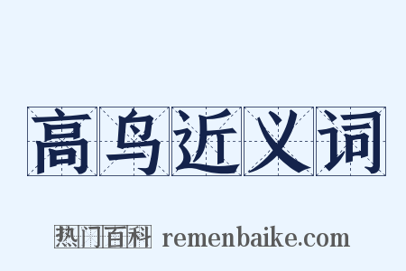 高鸟近义词是什么意思的图片